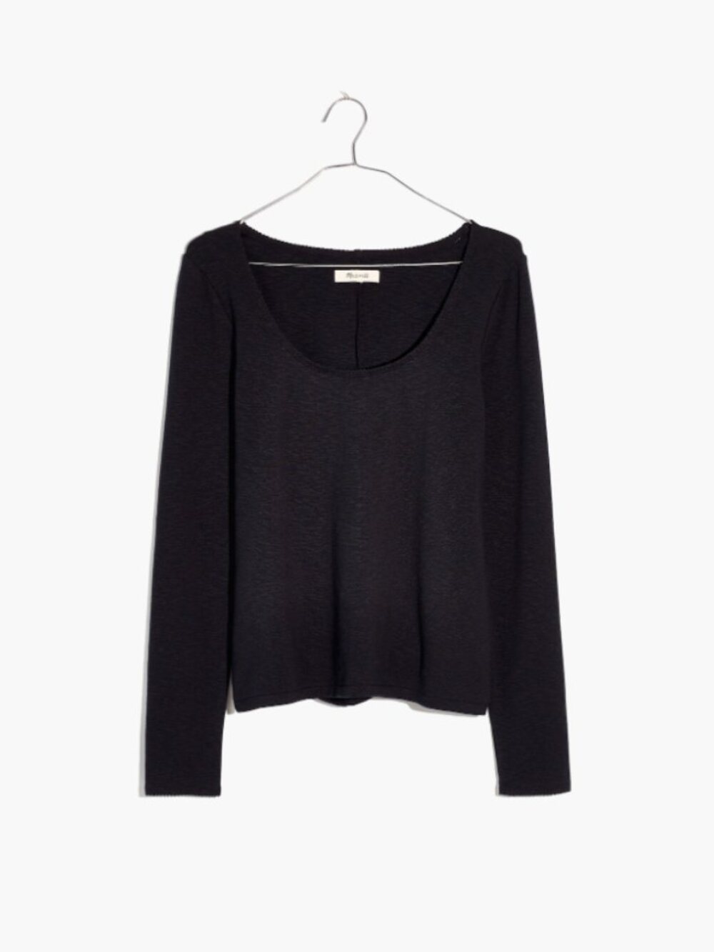 Madewell Black Scoopneck Long-Sleeve Baby‎ Tee XS